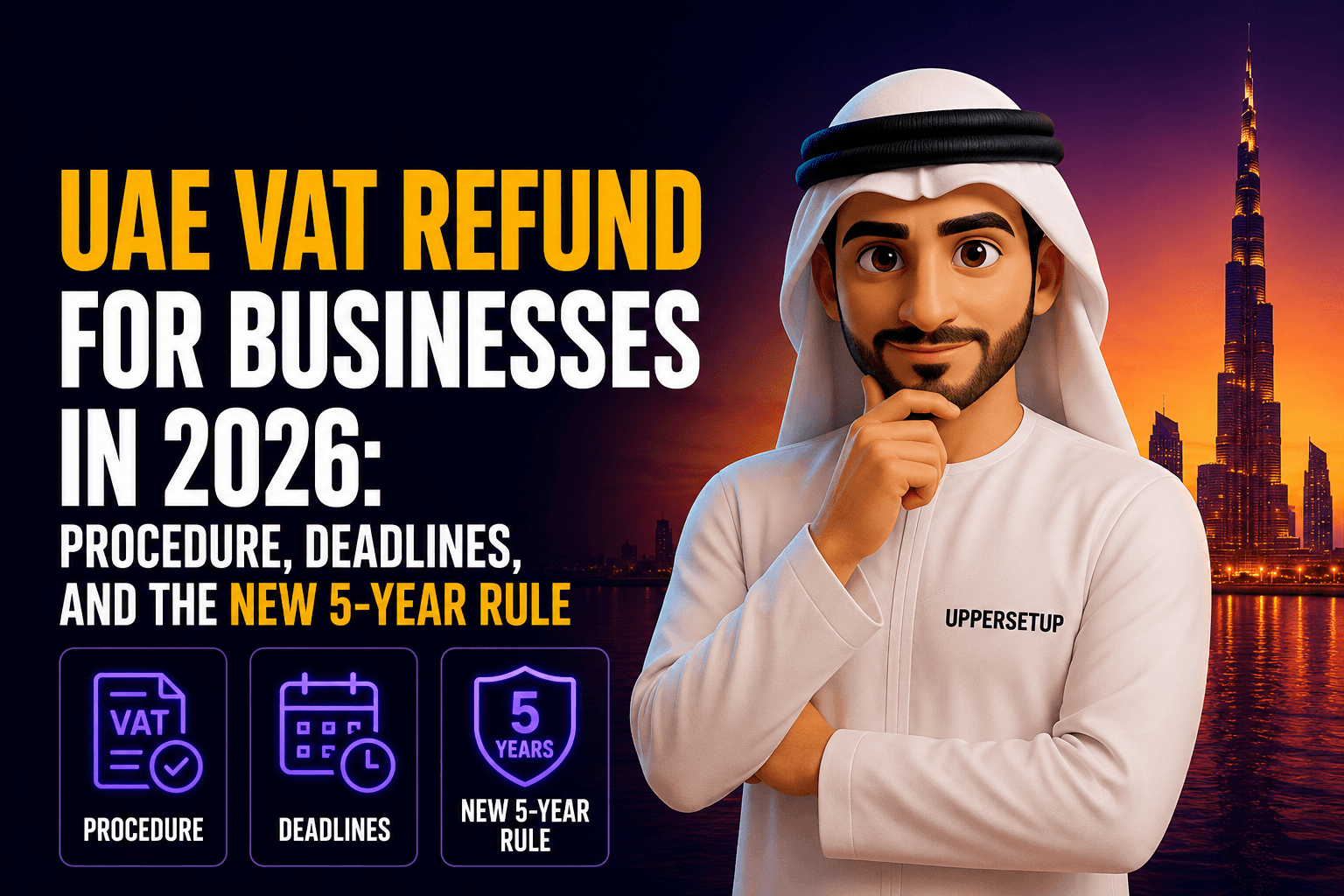 UAE VAT Refund for Businesses in 2026: Procedure, Deadlines, and the New 5-Year Rule