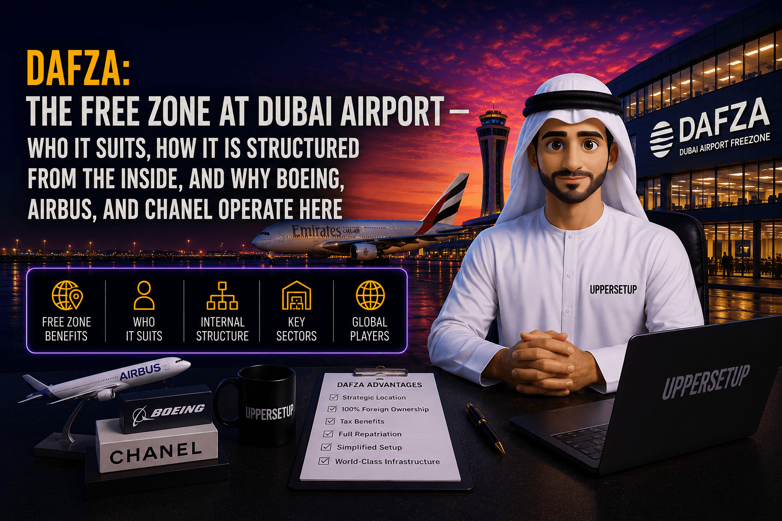 DAFZA: the free zone at Dubai Airport — who it suits, how it is structured from the inside, and why Boeing, Airbus, and Chanel operate here