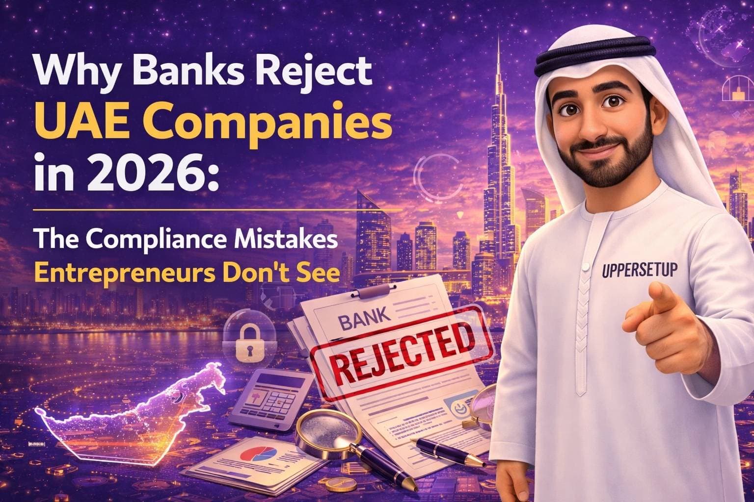 Why Banks Reject UAE Companies in 2026: The Compliance Mistakes Entrepreneurs Don’t See