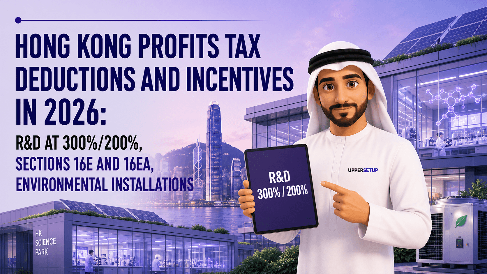 Hong Kong Profits Tax Deductions and Incentives in 2026: R&D at 300%/200%, Sections 16E and 16EA, Environmental Installations