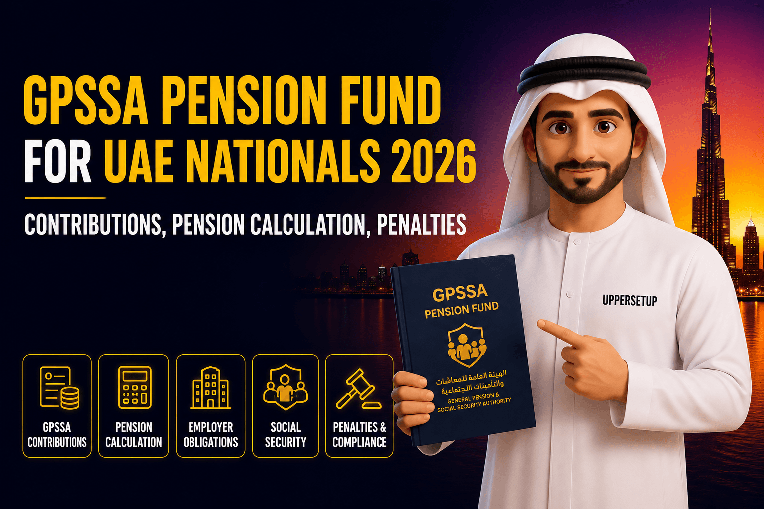 GPSSA Pension Fund for UAE Nationals 2026: Contributions, Pension Calculation, Penalties