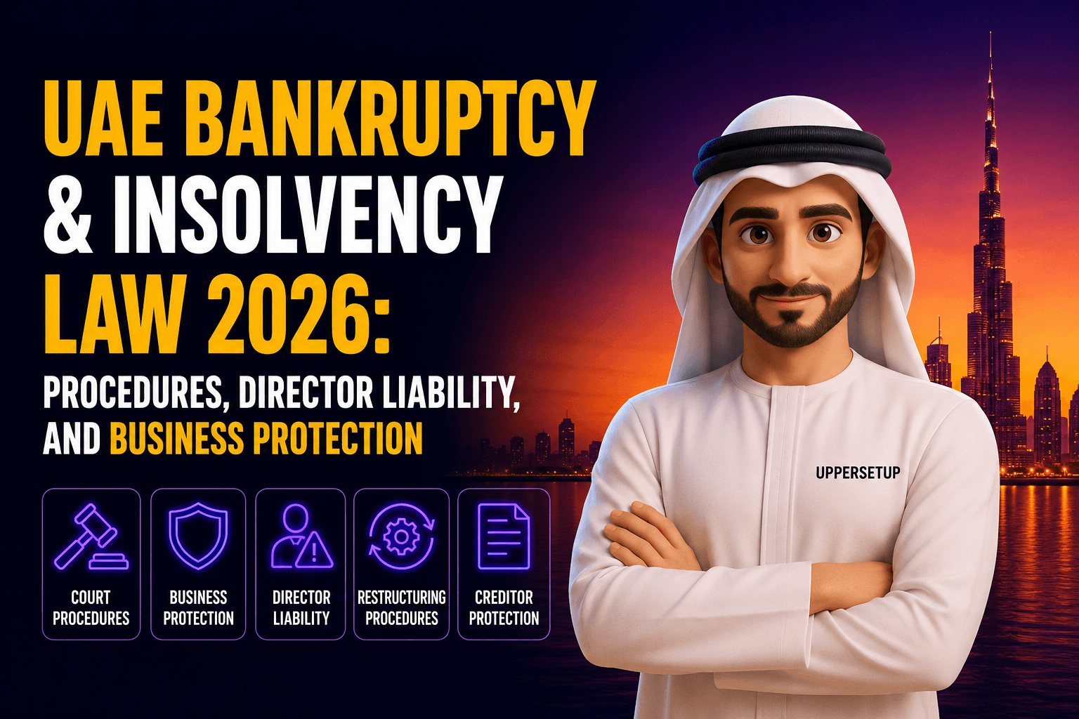 UAE Bankruptcy and Insolvency Law 2026: Procedures, Director Liability, and Business Protection